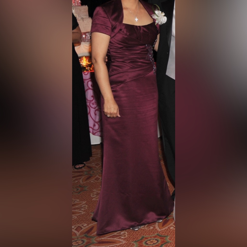 Montage By Mon Cheri Deep Purple Maxi Dress